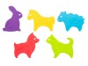 Мини-коврики детские противоскользящие для ванной ANIMALS от ROXY-KIDS, 5 шт, цвета в ассортименте